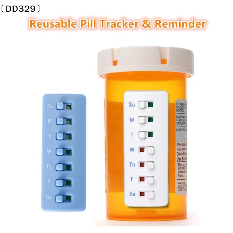 Reusable Medication Tracker  Reminder System Pill Organizer Attach To Vitamin Bottles Medication Schedule Tracker〔DD329〕
