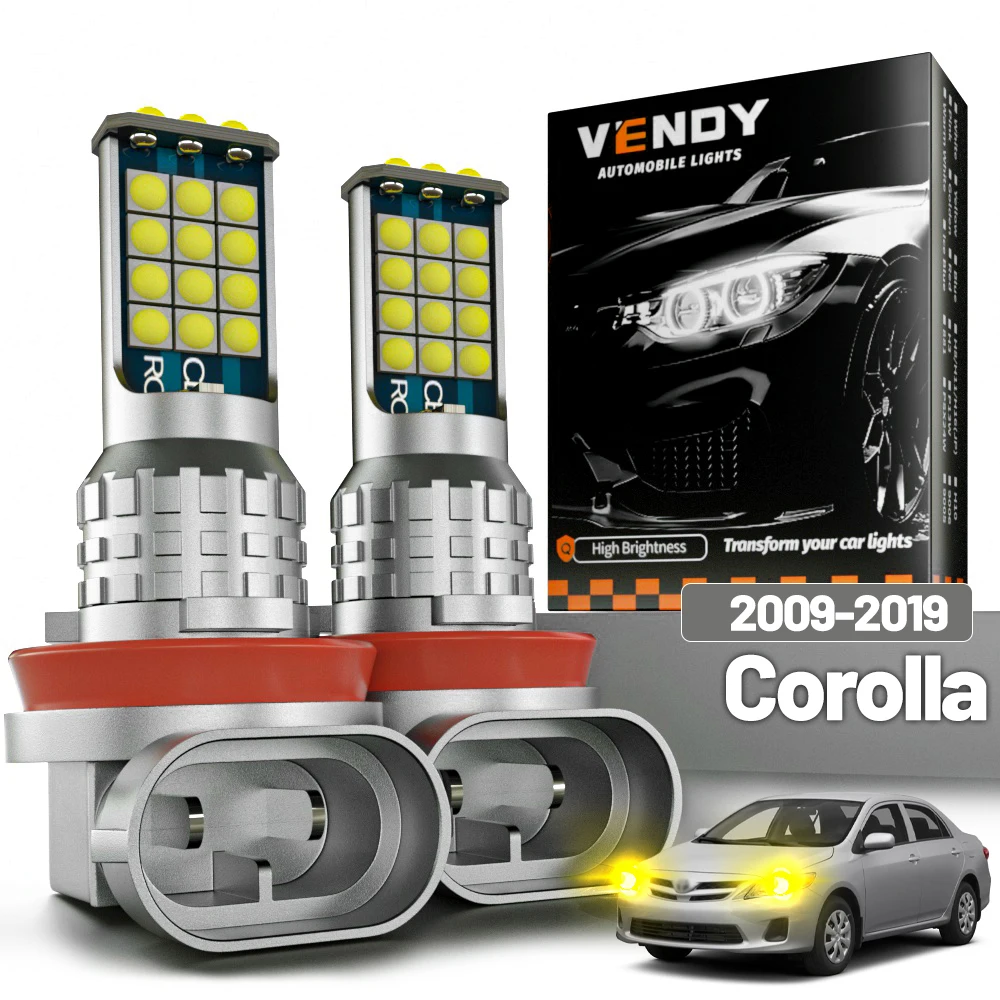 2 Stück LED-Nebelscheinwerfer für Toyota Corolla 2009-2019 2010 2011 2012 2013 2014 2015 2016 2017 2018 Canbus Zubehör