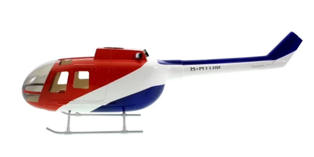 450 Size BO-105 Red Cow RC Helicopters  Fuselage MBB BO-105 Painting fit Thundertiger Titan E325