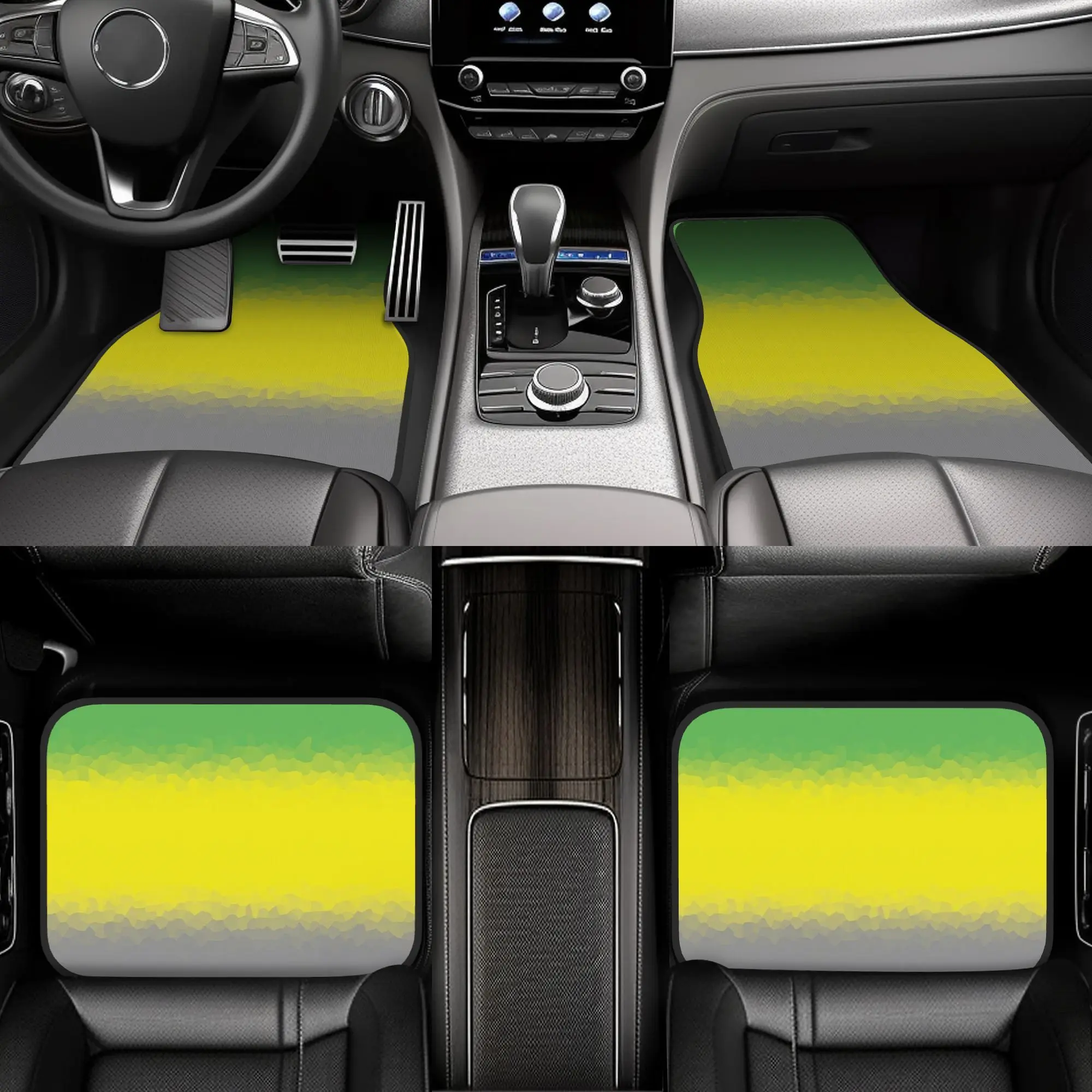 4pcs Lithromantic Pride Flag Crystalized, Lithromantic Design Car Floor Mats,Durable Polyester Fiber,Fit For Cars,Ideal Gift, Ve