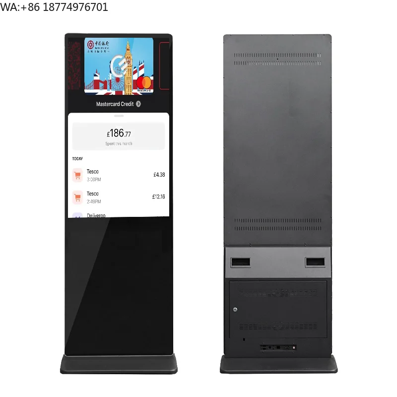 

50-дюймовый коммерческий напольный ЖК-киоск для помещений, мультимедийный рекламный дисплей, цифровая вывеска