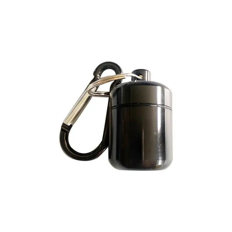 Tragbare Mini-Pillendose mit Schlüsselanhänger, wasserdichter Reisebehälter mit Schlüsselring für Medikamente, Ohrstöpsel und Schmuck. – Detail 4