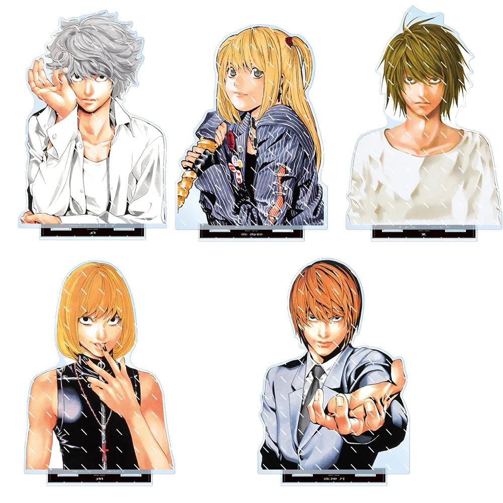 Anime DEATH NOTE 15cm Acrylic Stand Keychain L Lawliet Tabletop Light Yagami Decorations Accessories Decor Gifts