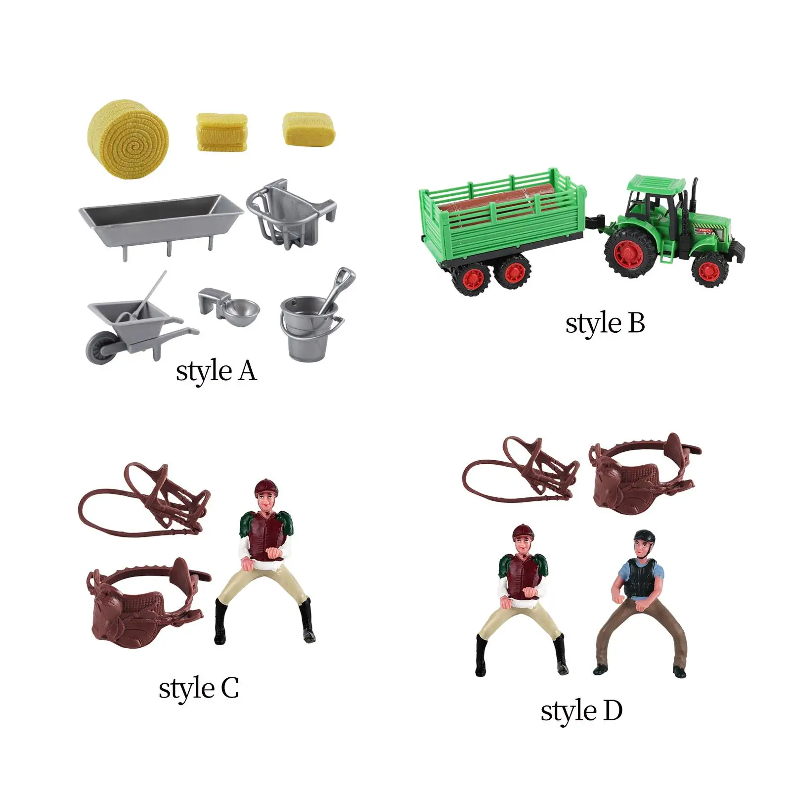 

Farm Scene Decoration Desktop Decor Miniature Playset for Toddlers Kids Boys Girls