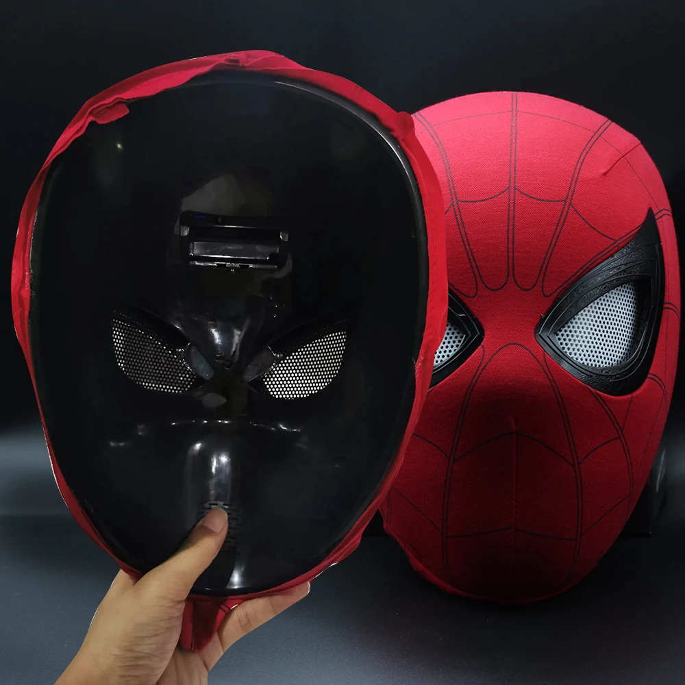2026 MÁS POPULAR Máscara de Spider-Man Transpirable con Mando de Parpadeo en la Barbilla para Cosplay de Halloween, Juguete de Disfraz para Niños, Regalo de Fiesta