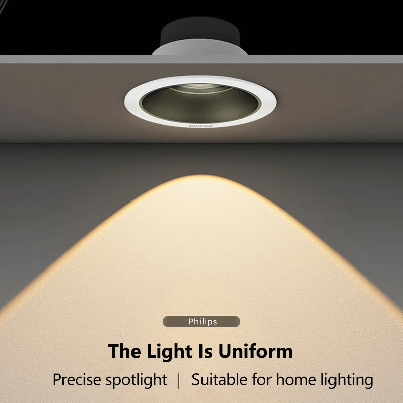 Philips LED RS280 7W 24D Semi Recessed G2 Spotlight 4000K White 24° Beam AngleRI90 220V-240V Recessed Lamp Home Ceiling Bulb