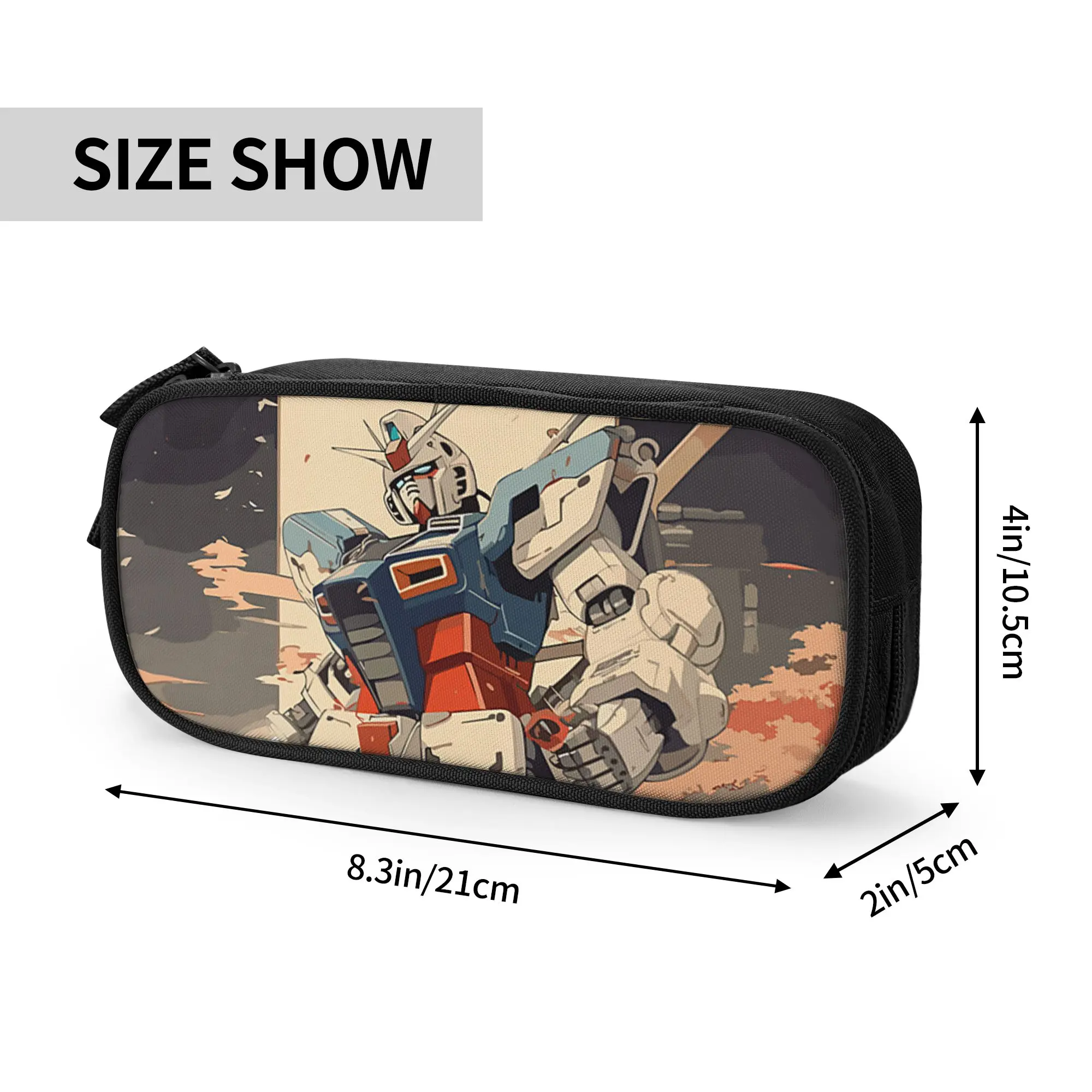 Large Capacity Bags for Child Anime Japanese Robot Giant Mecha Anime Robot Action Figure  School Pencil Bag for Boys Gilrs Kids