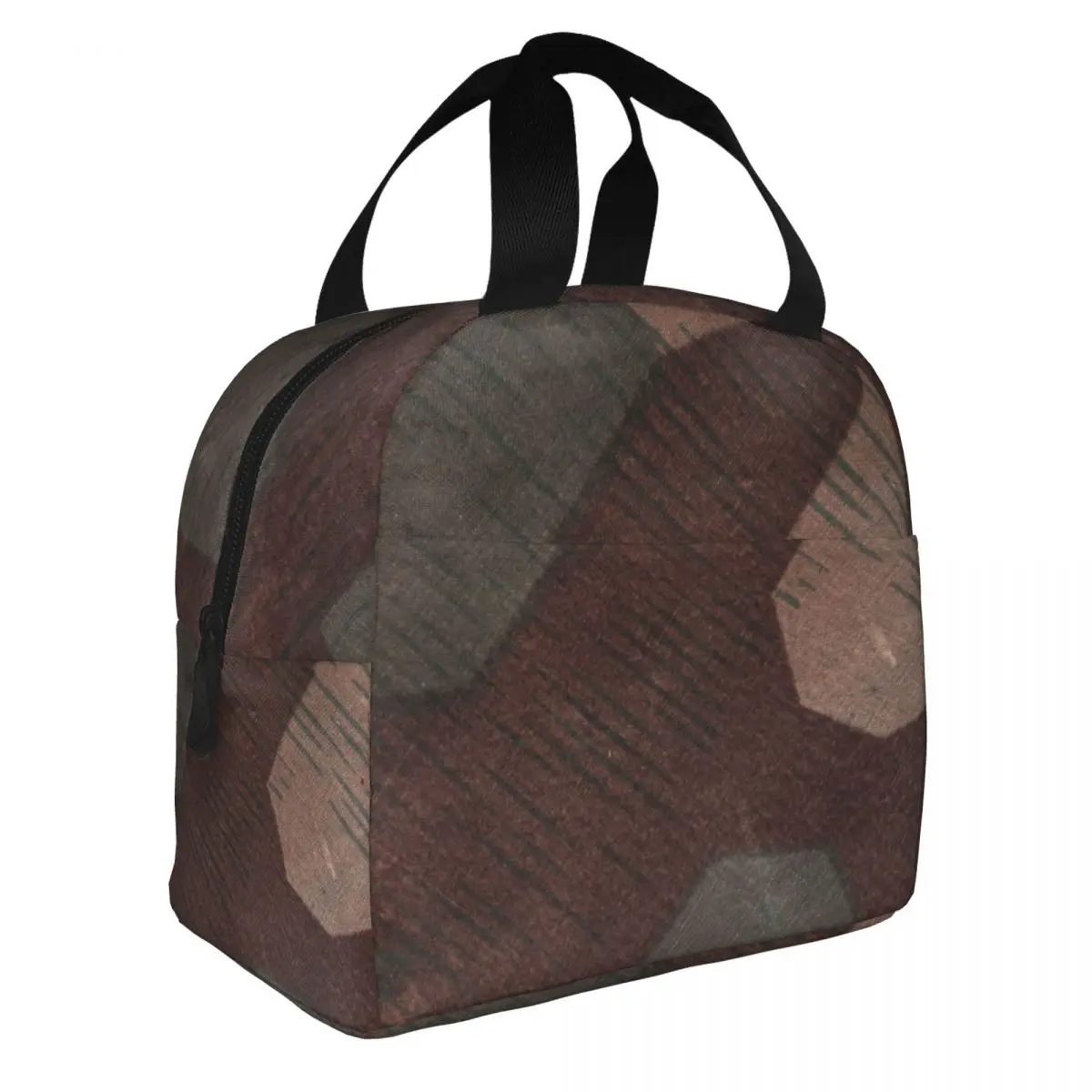 Splintertarn German Military Camouflage Thermal Insulated Lunch Bags Army Tactical Camo Resuable Lunch Tote Storage Food Box