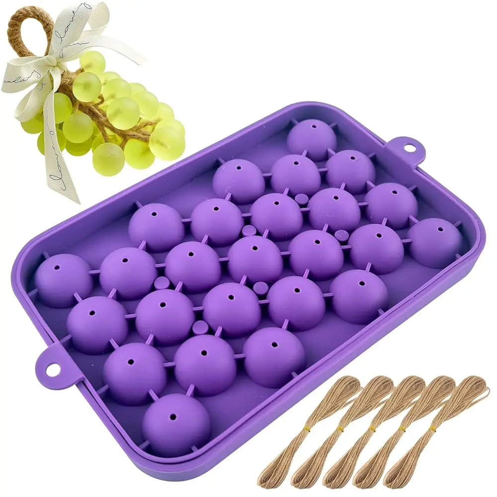 

Силиконовая форма для мыла в форме винограда, набор для изготовления мыла своими руками, изысканный подарок для создания мыла ручной работы, многоразовый силиконовый набор форм для шариков для поделок