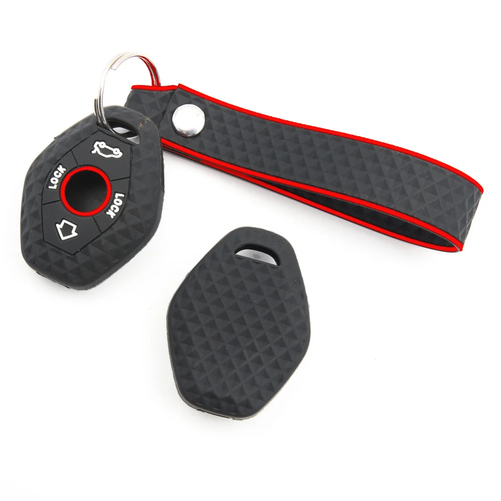 Key Case Cover Keychain For BMW X5 E53 X3 F83 E46 E39 E38 E60 E63 E61 E64 Series 3 5 7 330i Z3 Z4 E85 E86 M5 325i Smooth Finish
