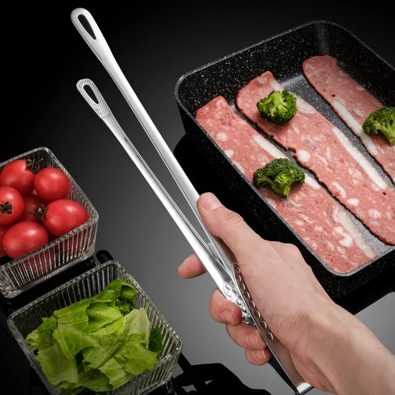 Pinzas de cocina de acero inoxidable para barbacoa, pinzas para barbacoa, pinzas para carne, pinzas de cocina para utensilios de cocina, accesorios