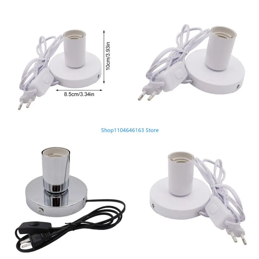 

E27 Lamp Holder Light Socket Replacement Metal Desktop Lamp Base Holder