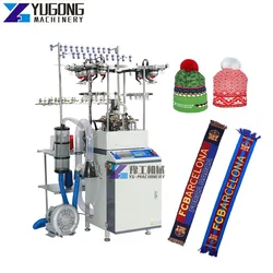 YUGONG  Brand High Speed Beanie and Scarf Knitting Machine Thick Gauge Single System Flat Hat and Scarf Knitting Machine