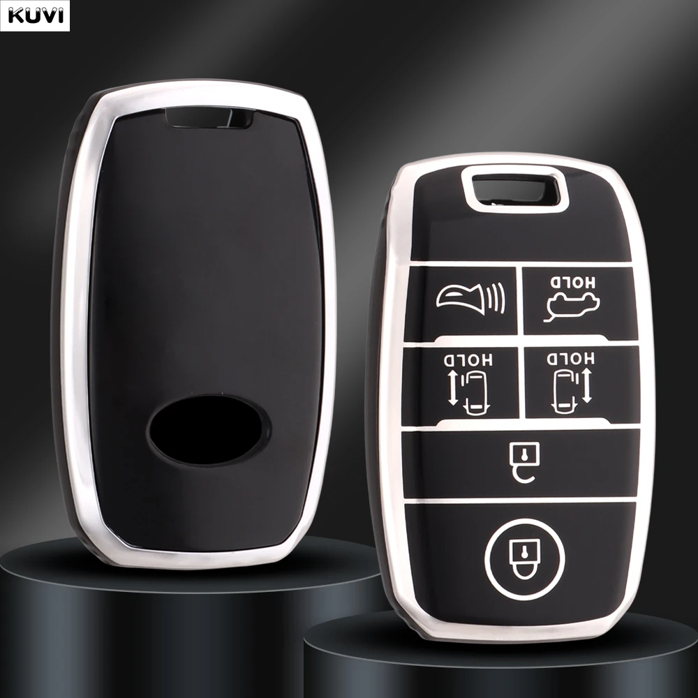 6 tasten Mode TPU Auto Smart Key Fall Abdeckung Shell Fob Halter Schutz Für Kia Sedona Grand Karneval Sorento L580 Zubehör