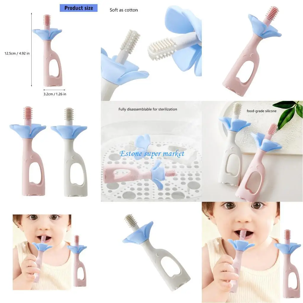 

090B Мягкая силиконовая детская зубная щетка-прорезыватель со слоном для бережного облегчения прорезывания зубов Уход за зубами