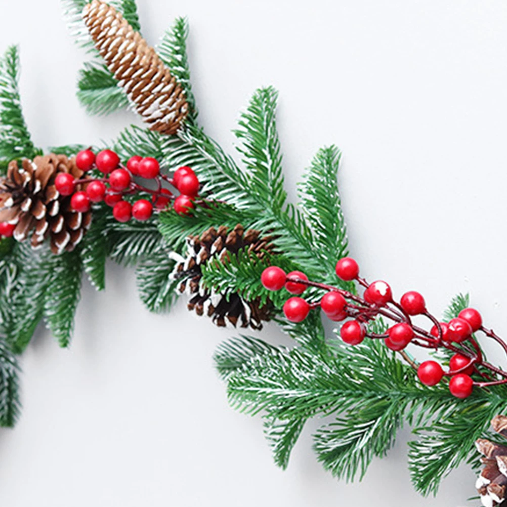 

Christmas Rattan Decoration 70cm Practical Reusable Hanging Pendant Xmas Garland Suitable for Doors Party Supplies