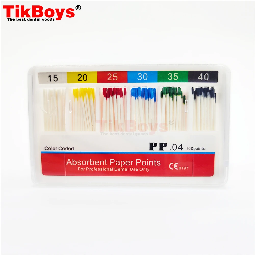 200Pcs/Pack Dental PP02 15#20# Absorbent Paper Points Root Cancel Endodontics Cotton Fiber Tips Dental Matirial PP04 PP06