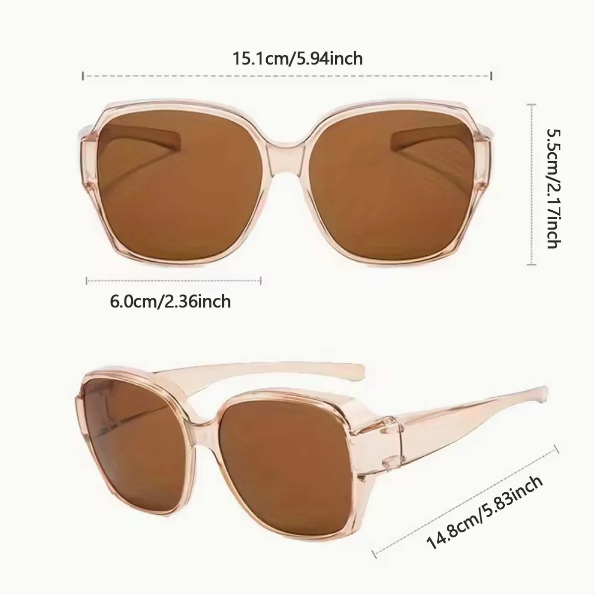VOPHA Sonnenbrillen zum Aufklippen über Korrekturbrillen, Sonnenbrillen für Damen und Herren T01 – Detail 1