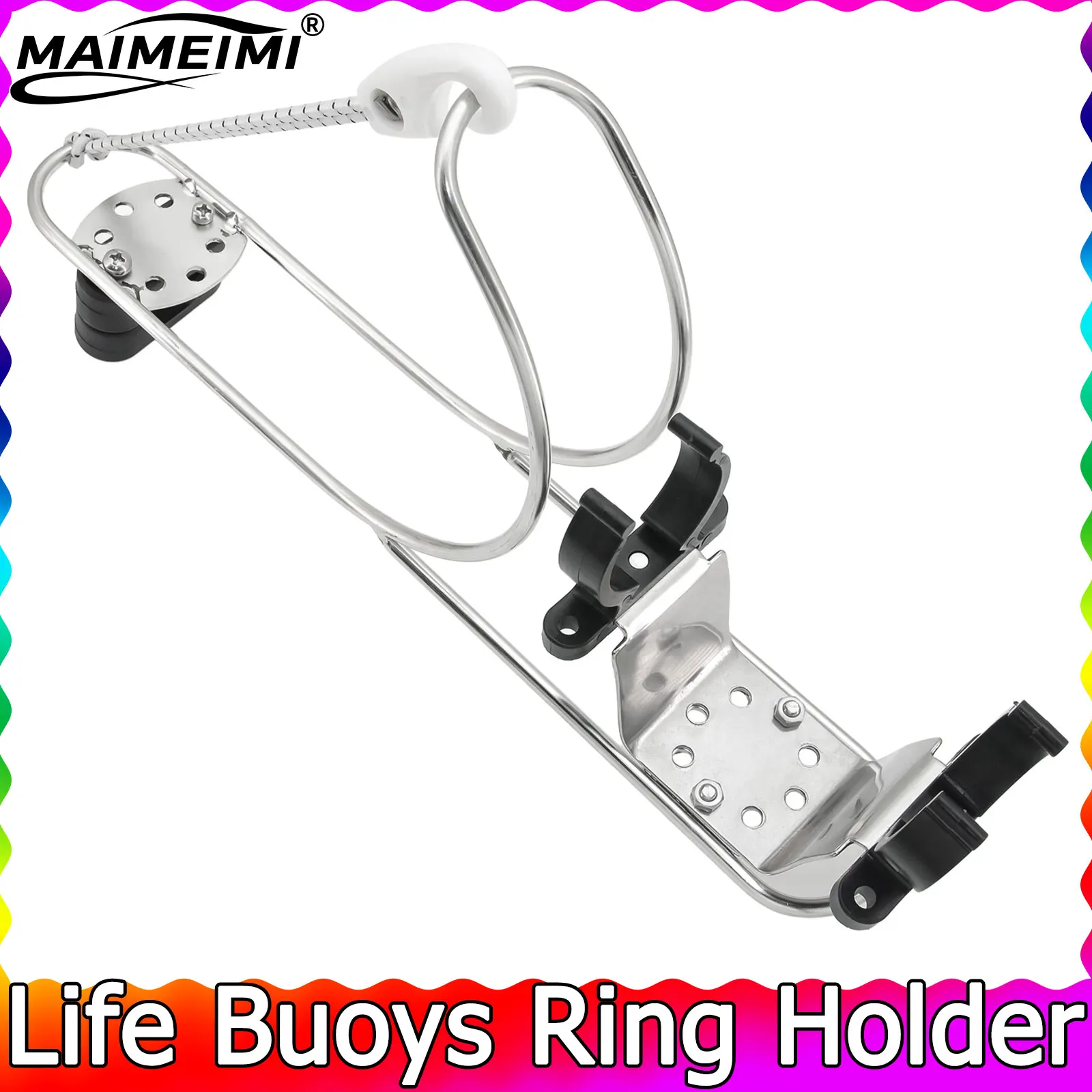 

Кольцевой держатель для спасательных буев, держатель для плавательного колеса из нержавеющей стали, держатель для спасательного круга, аксессуар для лодки, держатель для спасательных буев, кронштейн для буя