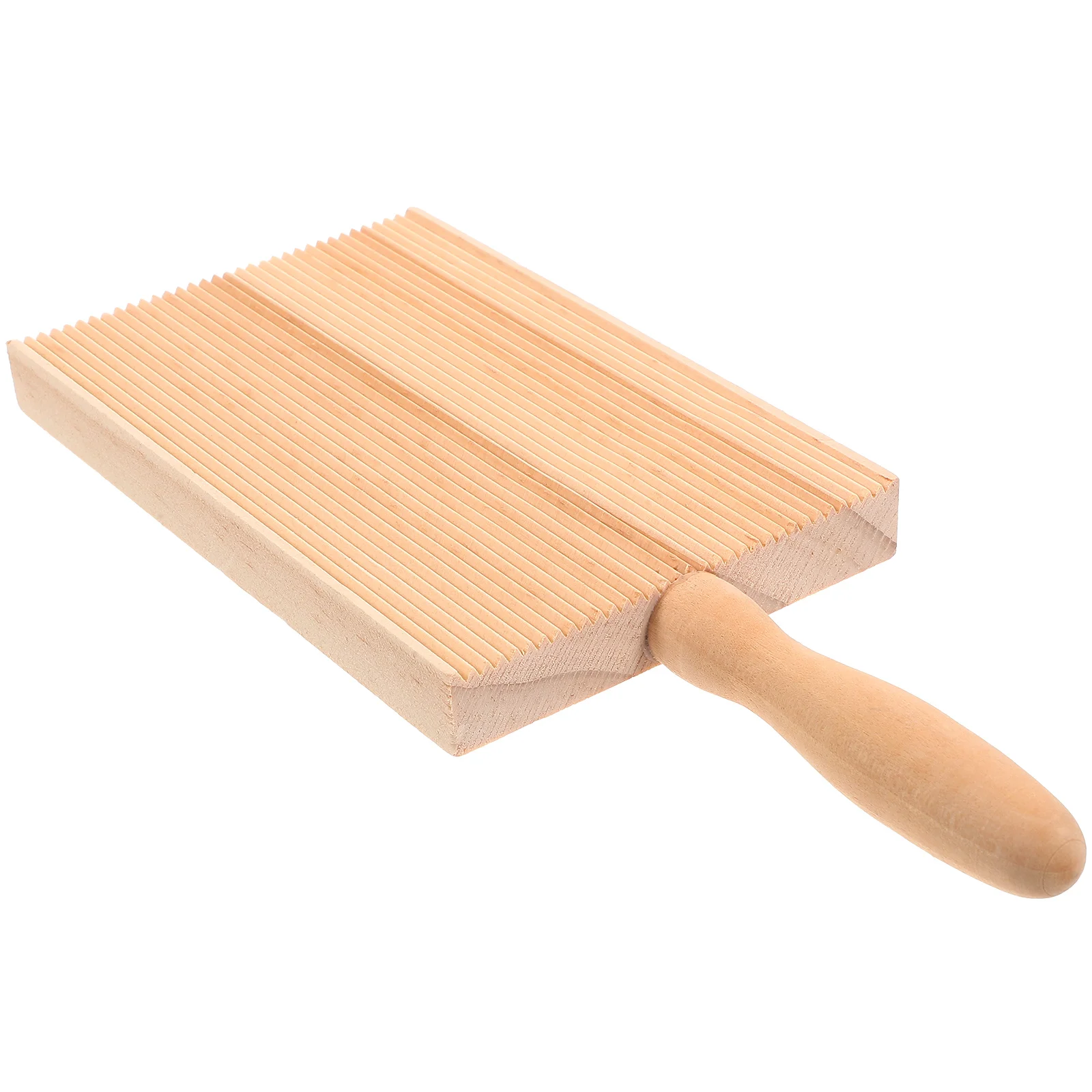 Fettuccine Pasta Noodle Rubbing Board Gnocchi Solid Wood Kitchen Tools Khaki Stripper