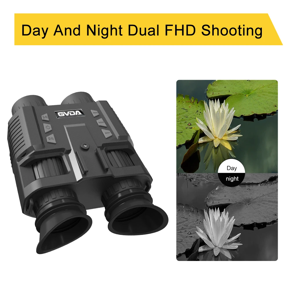 GVDA 8x Digital Zoom Infrared Night Vision Binoculars Head Mounted Telescopic Goggles for Hunting Camping