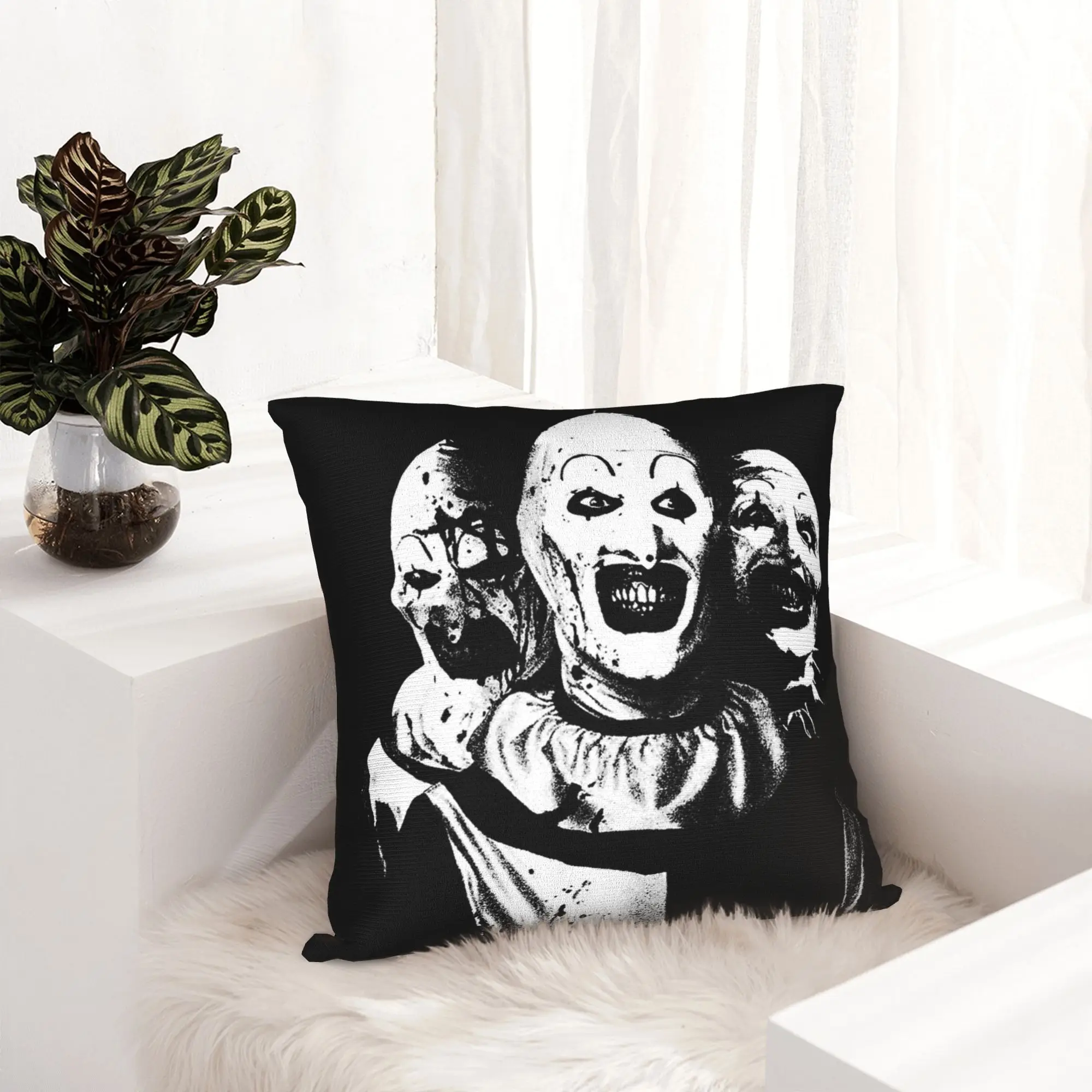 Terrifier Pillowcase Soft Polyester Cushion Cover Decorations  Throw Pillow Case Cover Home Wholesale 45*45cm
