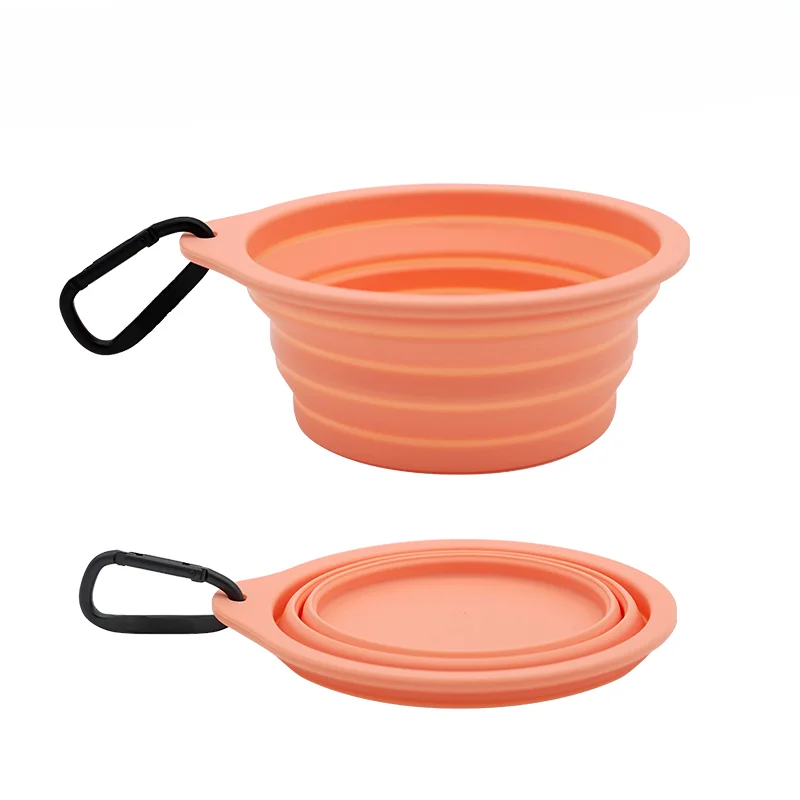 

Portable Dog Bowl with Real Silicone Folding Pot Cat and Dog Drinking Water Pot Pets Going Camping Outside