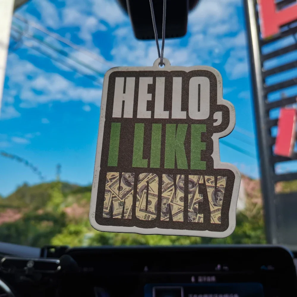 معطر هواء للسيارة دولار معلق مرآة الرؤية الخلفية نكهة العطور نمط المال الصلبة ورقة الروائح قلادة JDM التبعي #2