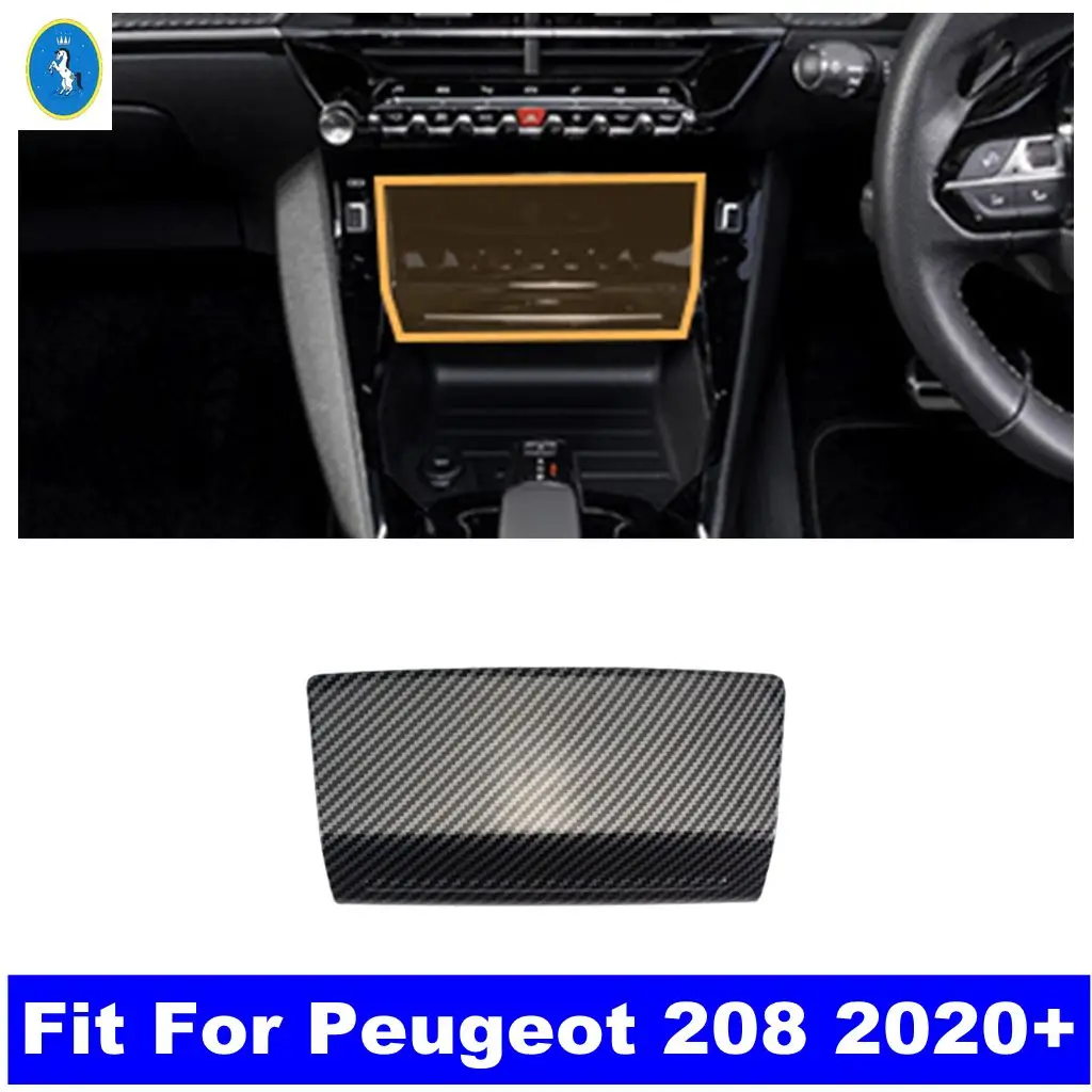 

Carbon Fiber Car Central Control Cigarette Lighter USB Decor Panel Cover Trim For Peugeot 208 2020 - 2025 Accessories Interior