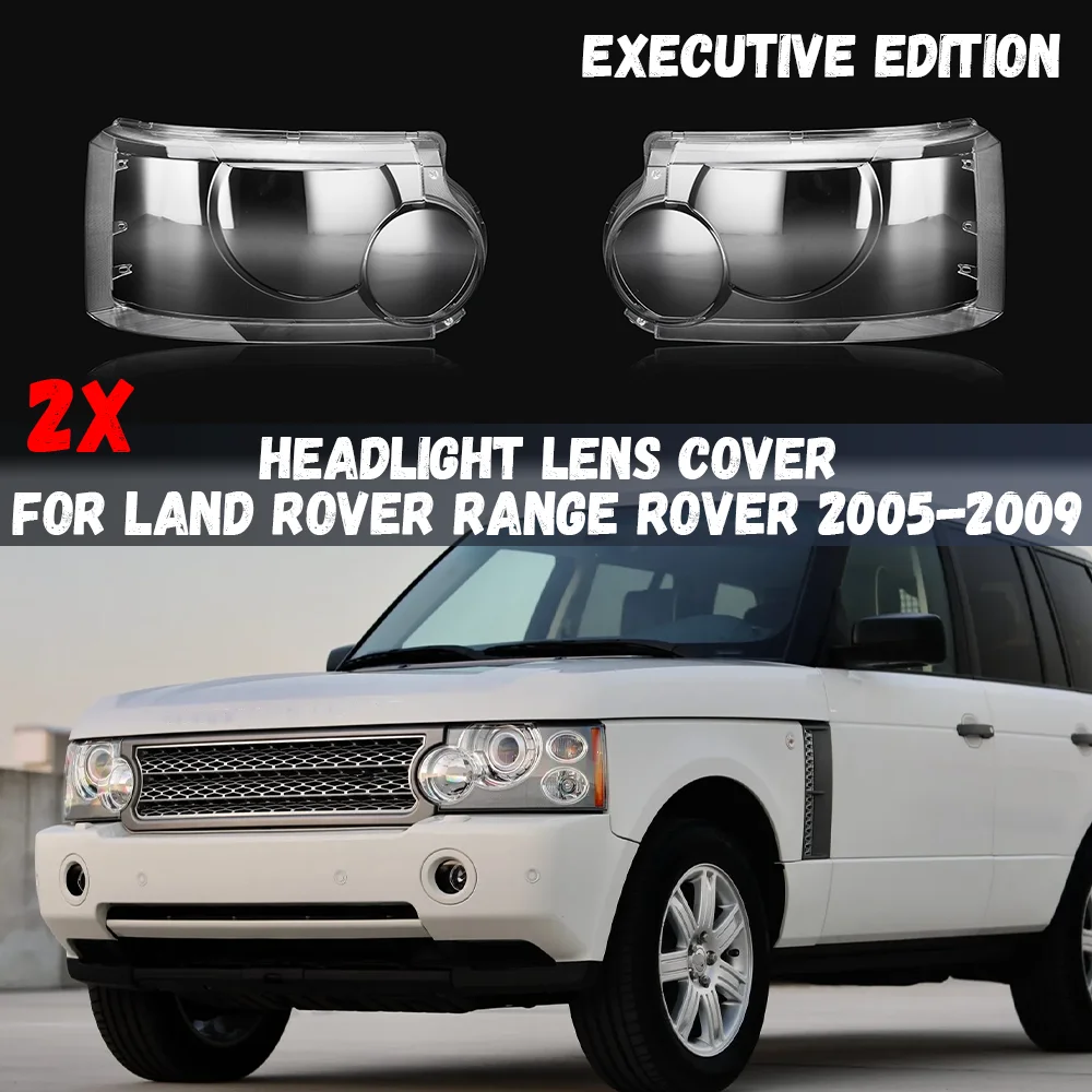 

Pair Front Headlight Lens Cover For Land Rover Range Rover Executive Edition 2005-2009 Car Headlamp Shell Lampshade