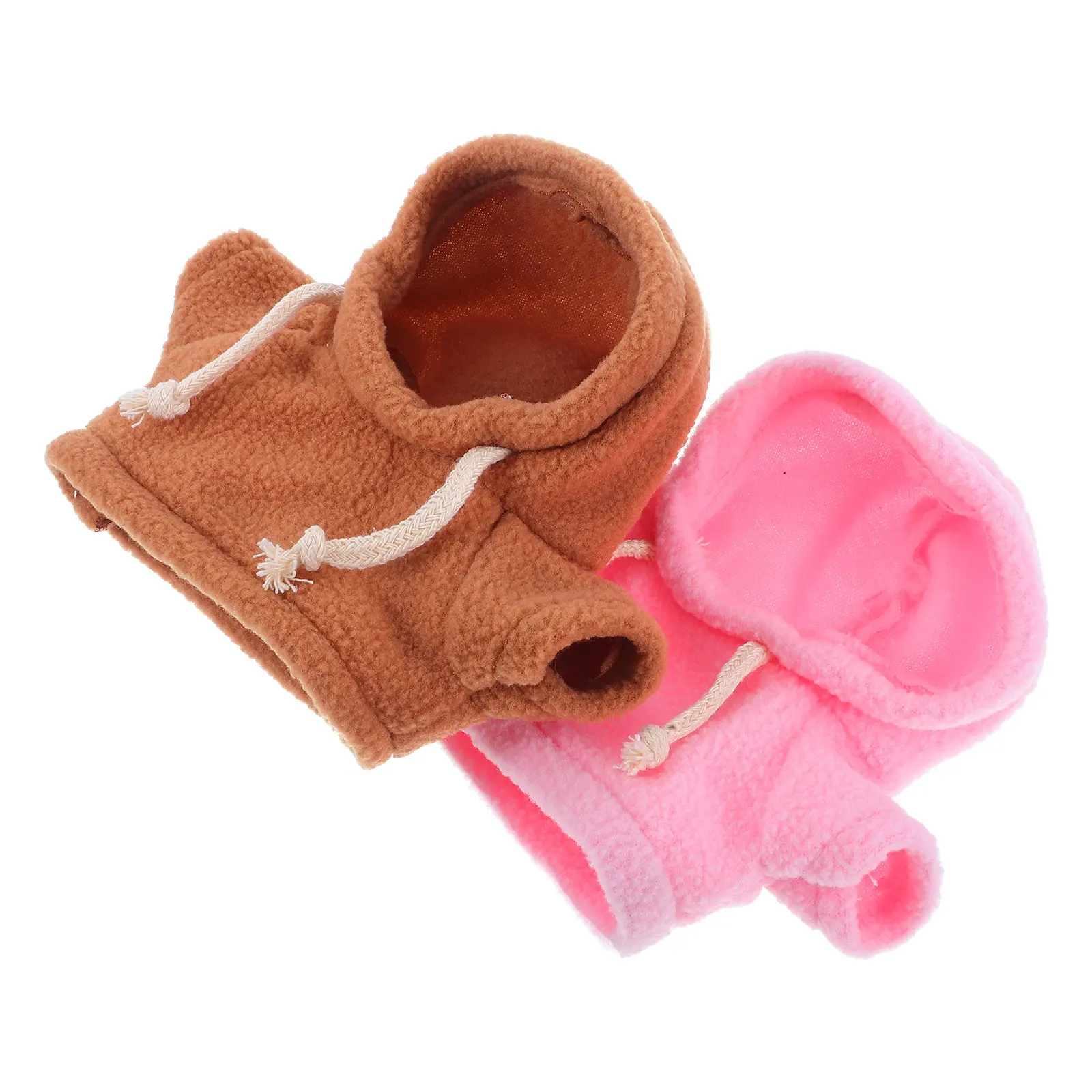 

Комплект из 2-х мягких теплых миниатюрных худи с медведем для плюшевых игрушек 20 см: Зимняя куртка и милый наряд для замены одежды