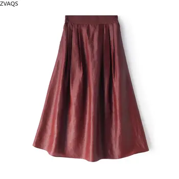 ZVAQS 100% pravá hedvábná sukně z morušového hedvábí v čínském stylu, letní sukně, dámské oblečení, nové příjezdy 2025, dlouhá sukně, sukně Faldas Para Mujeres 8 nejlepší prodej hedvábná deka Tianhou - №2
