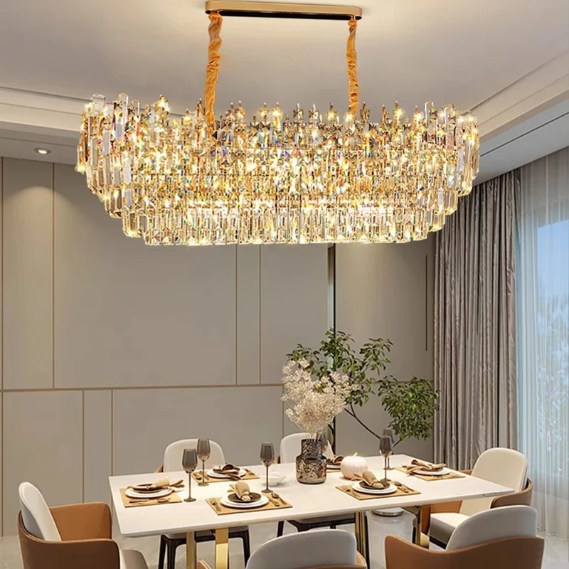

Modern Crystal Pendant Luxury Led Ceiling Chandelier Living Room Bedroom Living Room Dining Room Gold Home Decor Gloss Lighting