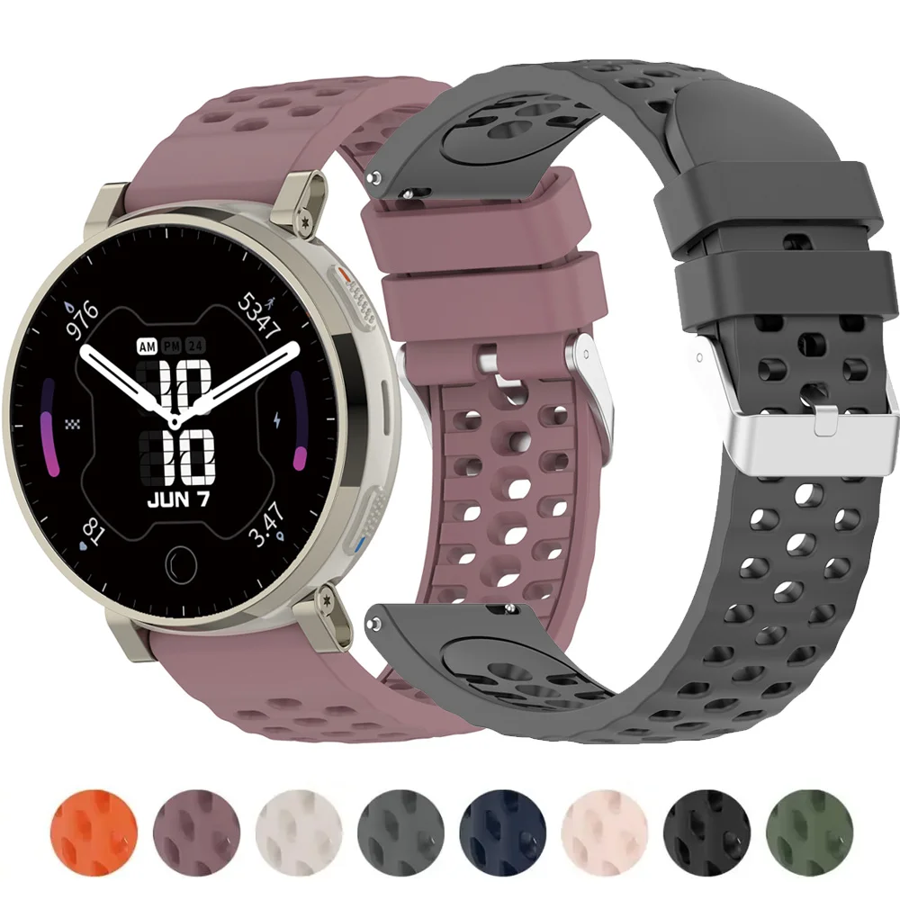 Pulseira de 20mm para Amazfit Active 3, Pulseira Esportiva de Silicone Premium para Samsung Galaxy Watch 7 6 5 4, Acessórios Inteligentes 2026