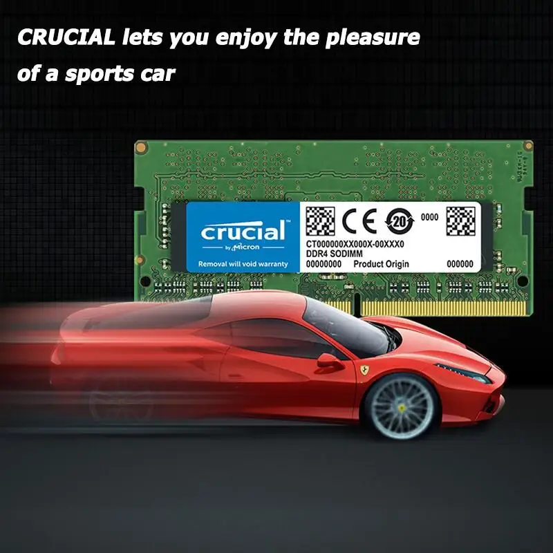 Crucial 4GB 8GB 16GB DDR4 RAM Memory 2133 2400 2666Mhz PC4-19200 21300 25600 SODIMM RAM 1.2V 260-Pin For Laptop Notebook Memory