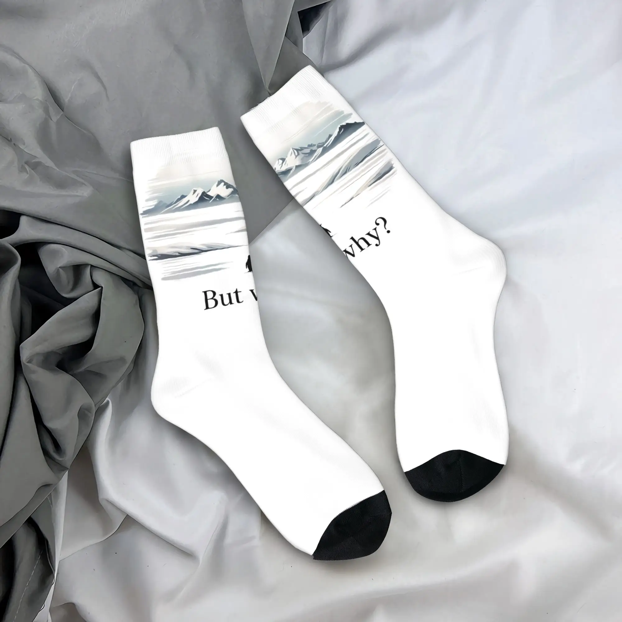 

Men's Socks But Why - Nihilist Penguin Tee Stockings Autumn Fashion Comfortable Socks Design Climbing Non Skid Socks