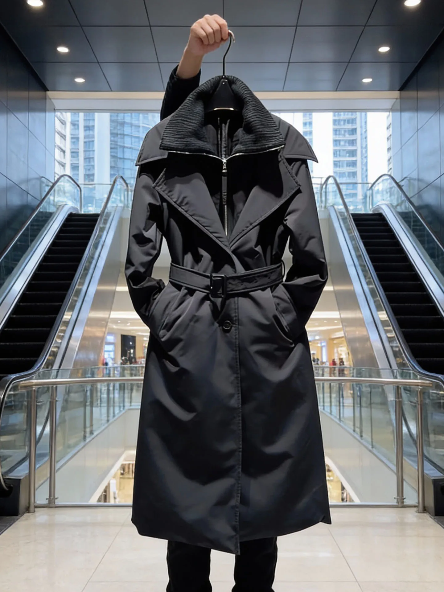 

Ele Knitted Long Waist-Cinching Women's down Jaet Winter 2025 New Sle High Quali Commute Faion Polyester Fiber