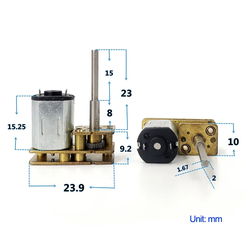 Micro N20 All Metal Gear Motor DC 1.5V-6V 550RPM-2200RPM Slow Speed High Torque Flip Engine DIY Robot Car Model 3V 3.7V 4.2V 5V