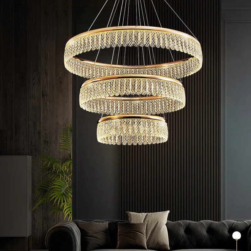 Modern LED crystal chandelier Bedroom crystal lamp Living room pendant light  dining room crystal chandelier Room decor lighting