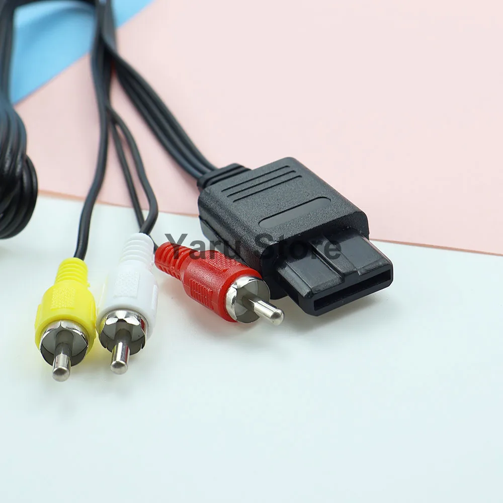 For N64/GameCube 1.8M 6FT Accessories For Nintendo 64/NGC/SFC AV Audio Video A/V TV Cable Cord Wire Adapter Audio Converter - view 2