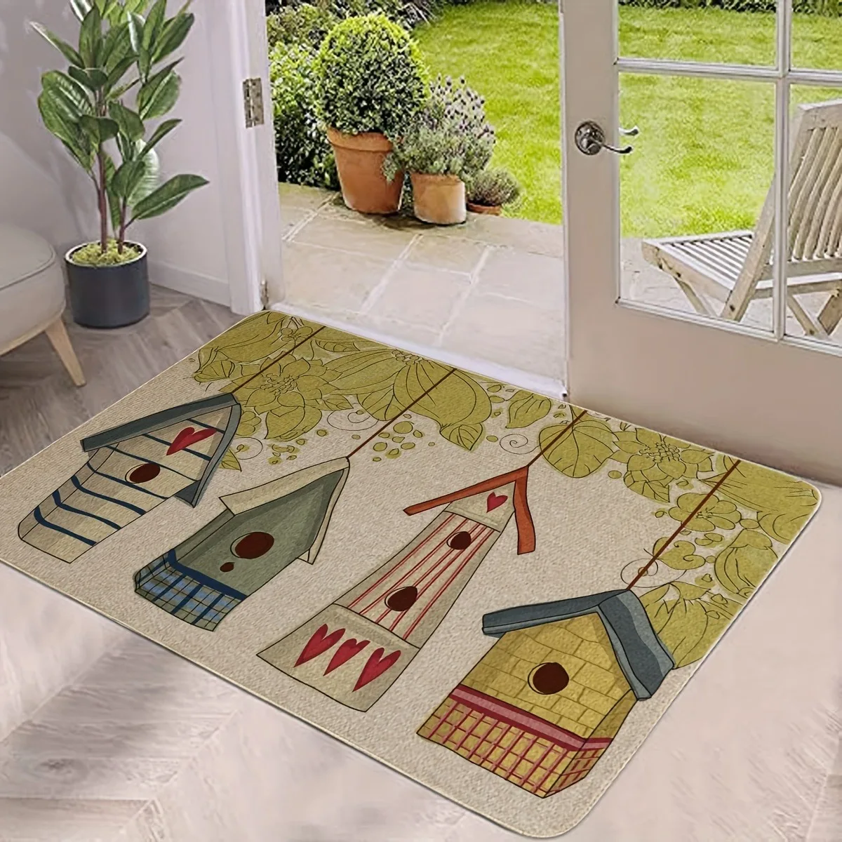 

1PC Castle Pattern Kitchen Rugs Non-Slip Door Mats Pop design Bathroom Rug Bath Mat Carpet for Home Sink Laundry Decor