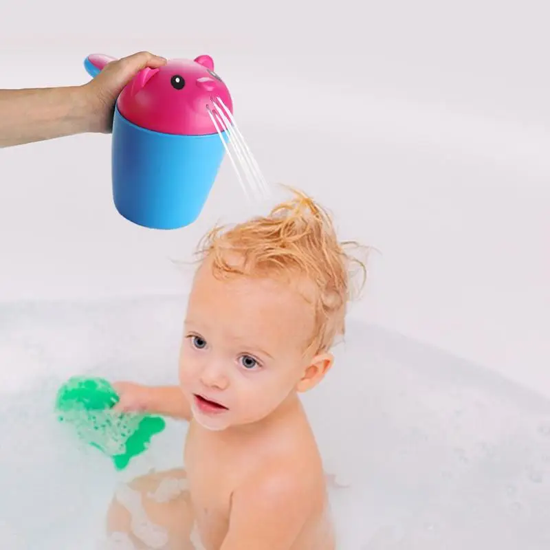 Baby Rinse Cup For Bath Shampoo Rinse Cup Waterfall Bath Rinser With Ergonomic Handle Shampoo Scoops Sprinkler Bath Water Bailer