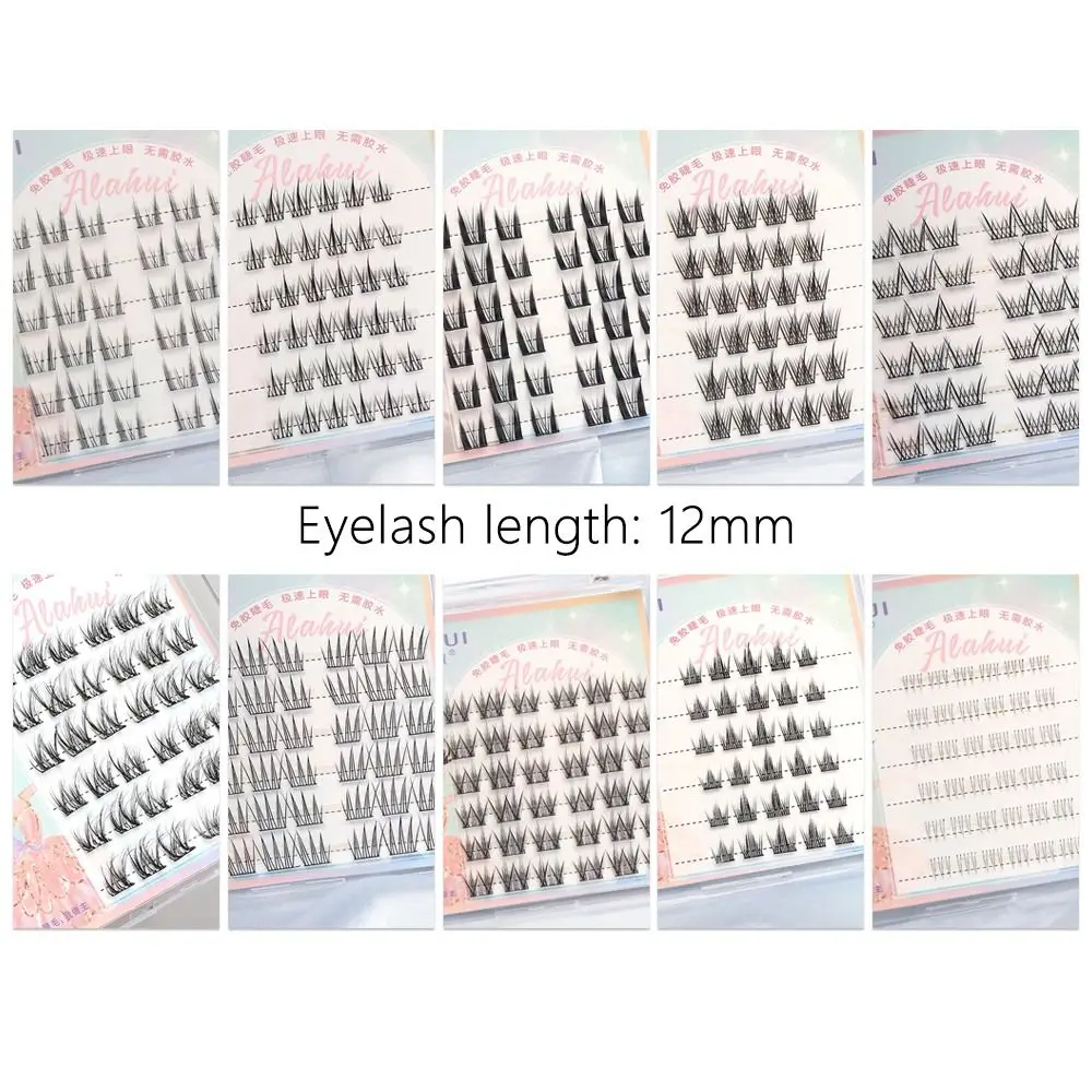 젤리 글루 스트립이 있는 3D 셀프 접착 속눈썹, 글루 프리 만화 속눈썹, 수제 다양한 스타일 분할형 인조 속눈썹 여성용