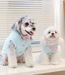 Plush Monochromatic Sweater for Small Dogs, Pet Clothes, Base Coat, Puppy Clothes, Little Dog Clothing, Autumn and Winter