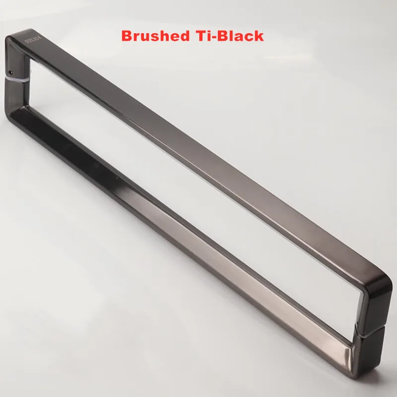 Imagem -02 - Tubo Quadrado Rodada Maçaneta da Porta Maçaneta de Vidro de Madeira Metal Maçaneta da Porta H241 Aço Inoxidável 304