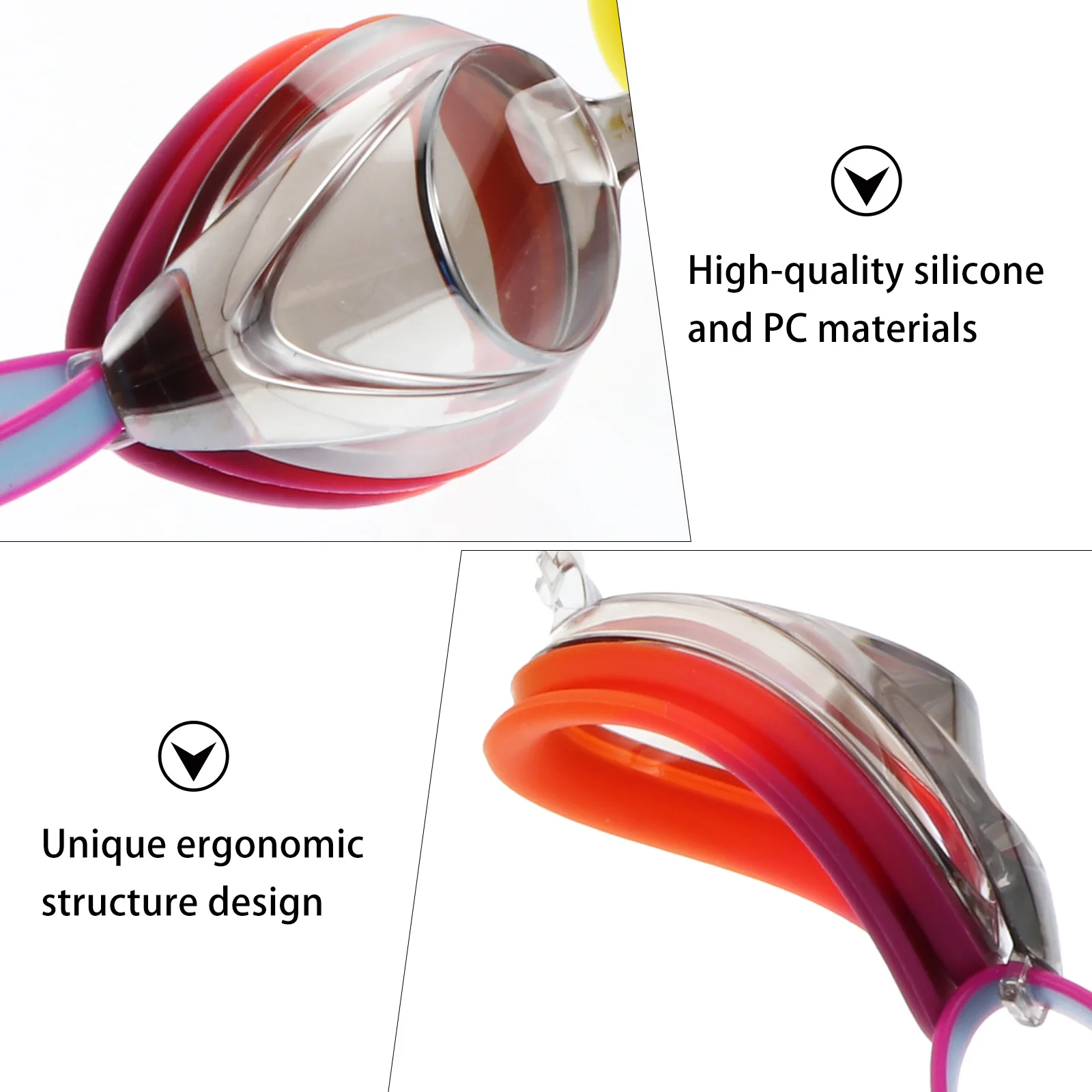 

1pc Waterproof Anti-Fog Swim Goggles High Definition Lens Adjustable Strap For Adults Swimming Glasses Skin-Friendly Silicone