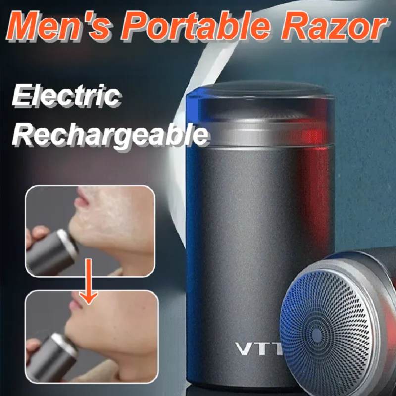 Men Electric Mini Shaver Portable Shaver Rechargeable Car Rechargeable Travel Beard Shaver  Usb Rechargeable Beard Trimmer