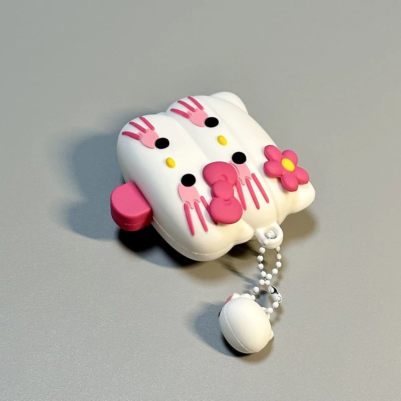 Mininstants-Étui Hello Kitty pour Airpods, crème glacée mignonne, dessin animé charmant, anime, pendentif confortable, personnalité réglable, étui pour écouteurs