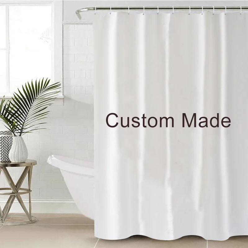 Custom Shower Curtain Bathroom Waterproof Curtains Customized Photo Polyester Bath Decor with Hooks POD Dropshipping Personalise