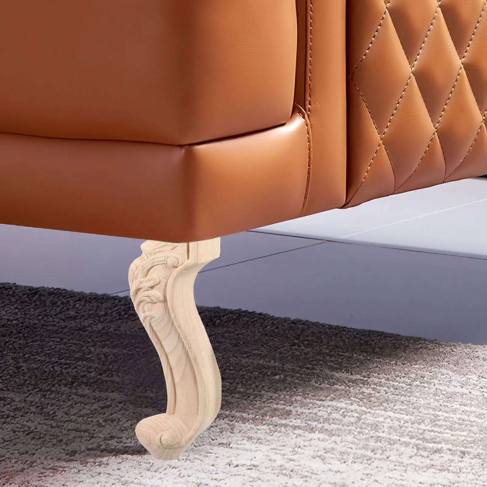 

Wooden Furniture Legs Set of 4 European Design Solid Rubber Wood Replacement Feet for Dresser Couch Chair Sturdy Table Legs